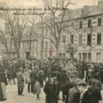 Moulins - La Manifestation sur les Cours de la Prefecture - 5 février 1906