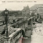 Givet - Construction du nouveau Pont par les allemands