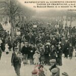 Troyes - Manifestation des vignerons Champenois de l 'Aube Bd Danton
