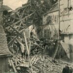 Troyes - Le clocher de l'église s'abat sur les maisons avoisinantes