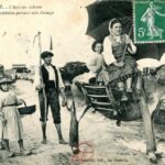 Ile de Ré - L'Ane en culotte- Famille rhétaise partant aux champs