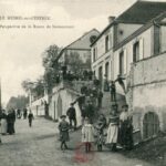 Le Mesnil sur l'Estrée - Cité ouvrière et perspective de la route de Nonancourt