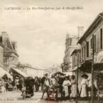 Cavignac - Rue principale un jour de marché
