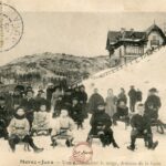 Morez - Une glissade sur la neige avenue de la Gare