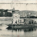 St Pierre de Boeuf - Vue générale et le Bac à Traille sur le Rhone