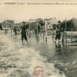 Pornichet - Envahissement des cabines de Bain par une forte marée