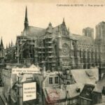Reims - Cathédrale de Reims - Vue prise de la place Royale