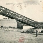 Belleville sur Saône - Le pont cassé tombe à l'eau
