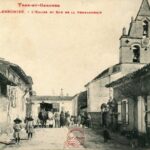 Villebrumier - Eglise et rue de la Gendarmerie