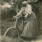 Thaon les Vosges - Madame Delait cycliste