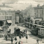 Pont de Vaux- Place Joubert- Arrivée des Tramways