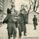 Paris- 1er Mai 1906- Les Agents de la Sureté arrêtent deux manifestants