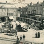 Pont de Vaux - Place Joubert un jour de marché